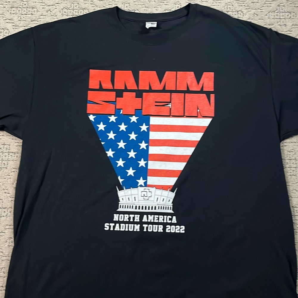 🎸 '22 Rammstein Band Borth American Stadium Tour 2 Side With Tags UNWORN Shirt T